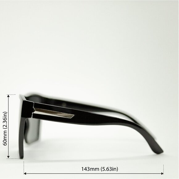 NEW Oversized Women Sunglasses with %100 UV Protection - (Black Lens) - Picture 3 of 6